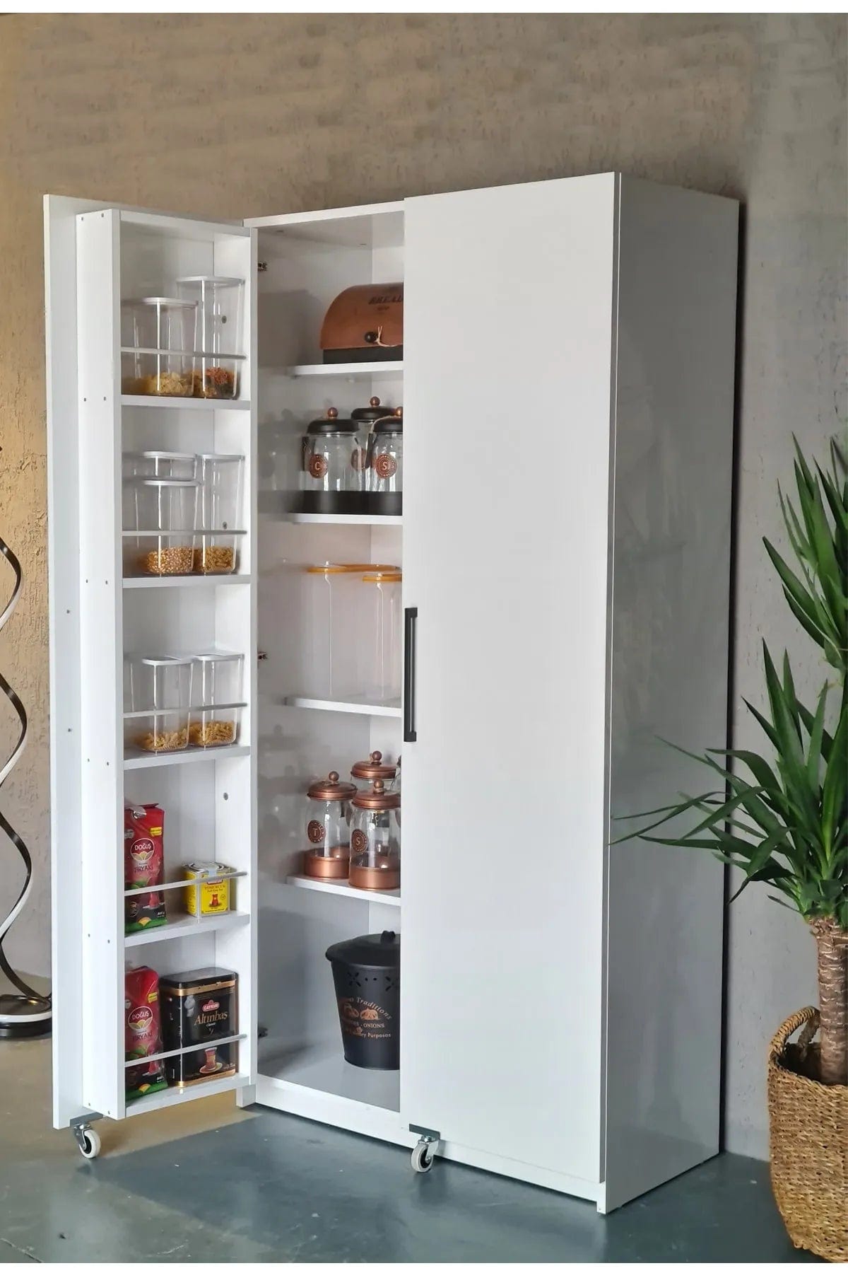 Loolpi Home Mutfak dolabı 2 Kapaklı Çok Amaçlı Mutfak Dolabı