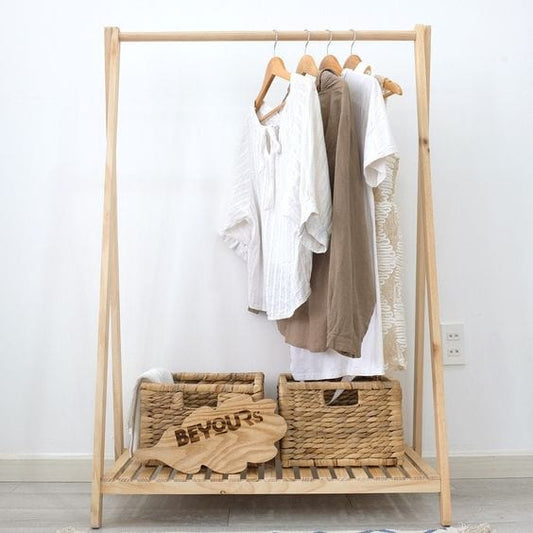 Loolpi Home Dolap Ahşap Askılık Tek Raflı