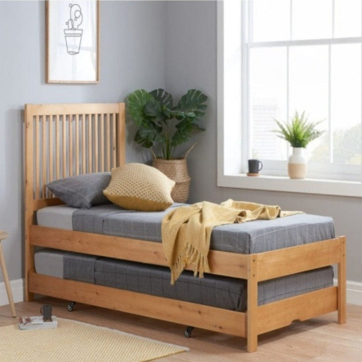 Loolpi Home Yavru Yatak Ahşap İkiz Karyola Modülar Sistemli Yavru Yataklı