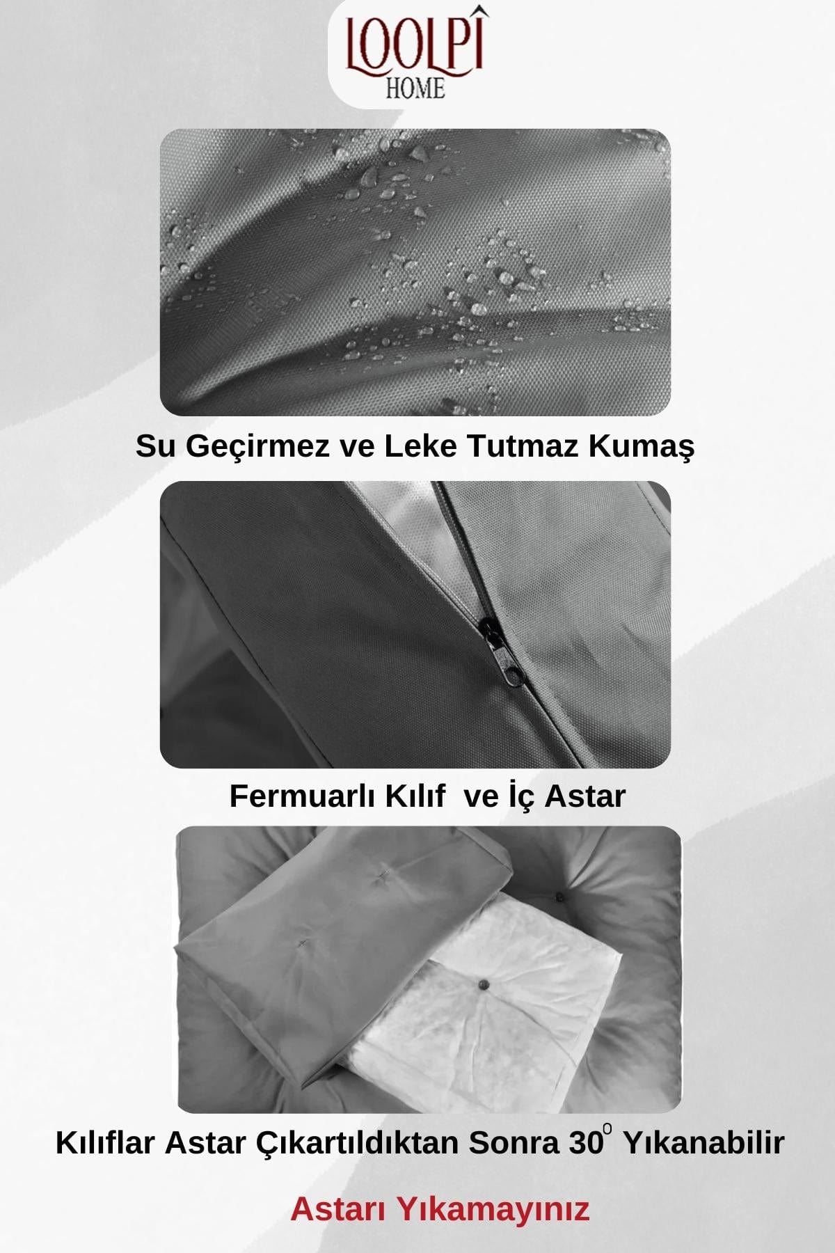 Loolpi Home Oturma Grubu Ahşap Palet Köşe Koltuk