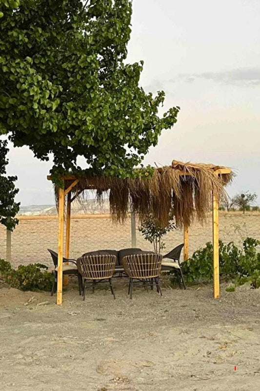 Loolpi Home Ahşap Pergole Çardak Bahçe Tentesi Kamelya Metal Montaj Ayakları Hediye