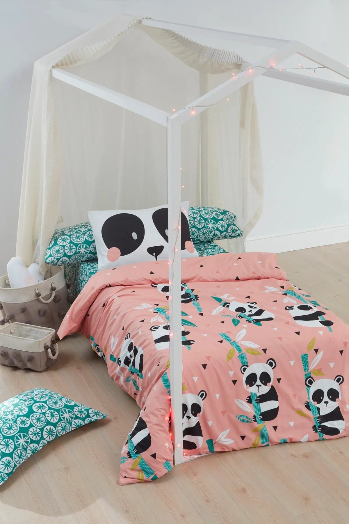 Loolpi Home Çocuk Nevresim Takımı Tek Kişilik Panida Pembe