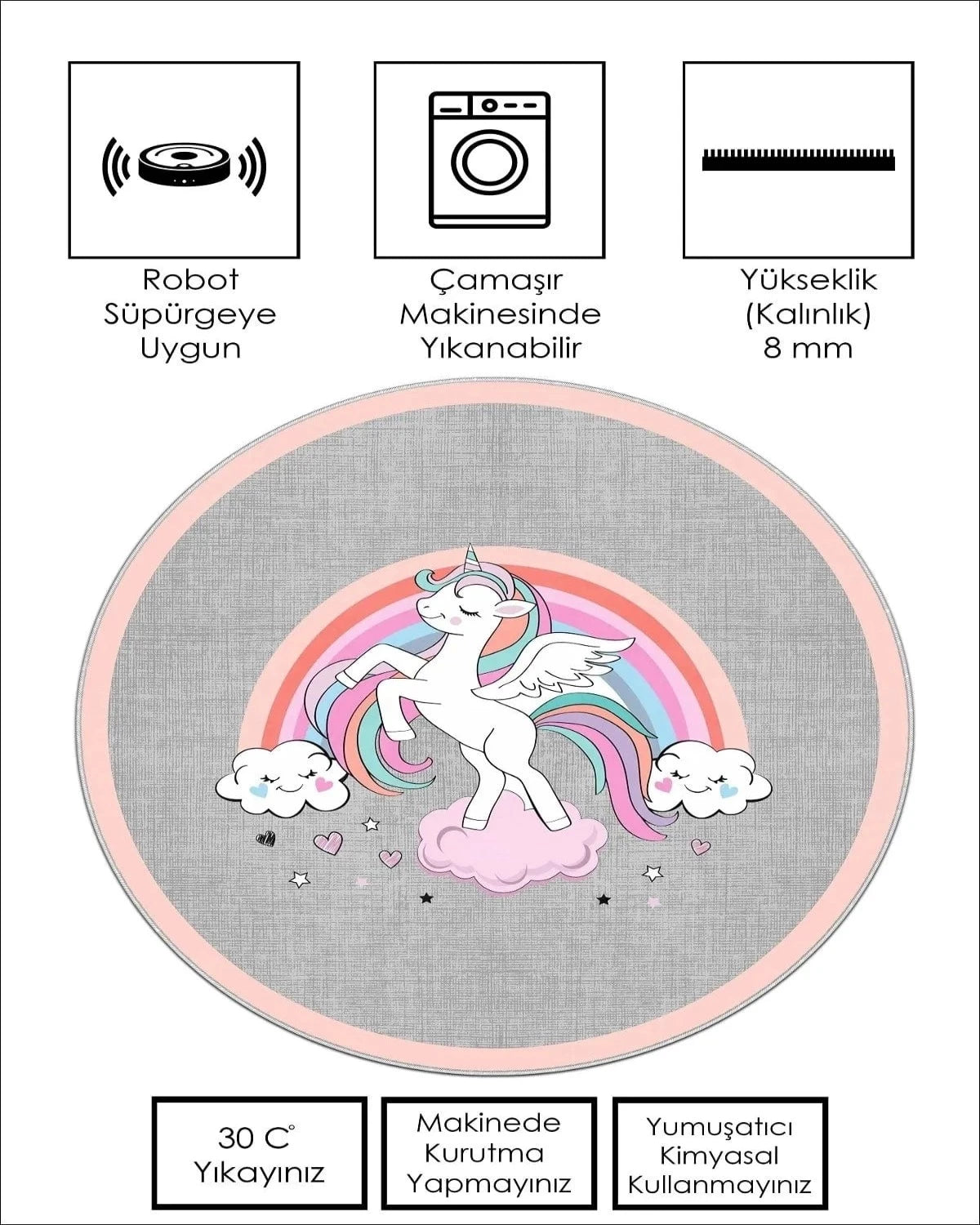 Loolpi Home Halı Dijital Baskı Çocuk Oyun Halısı LHÇH-07