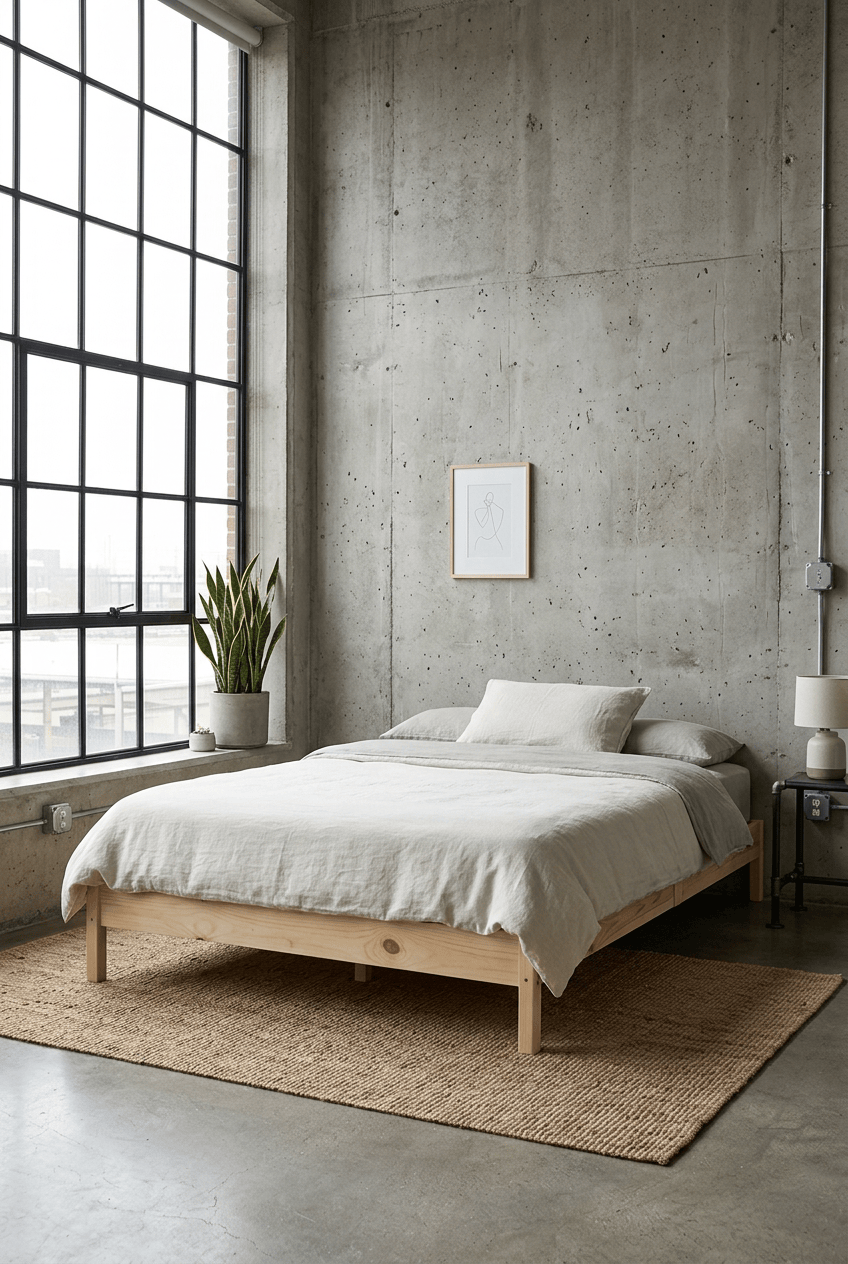 Loolpi Home Doğal Ahşap Karyola Doğal Ahşap Karyola