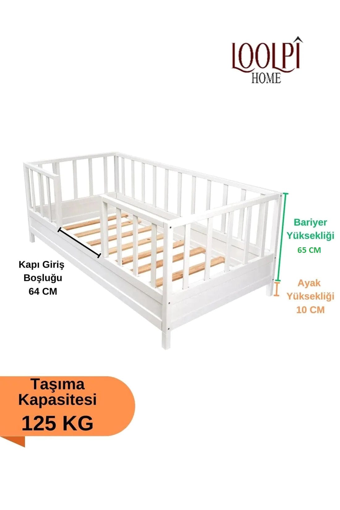 Loolpi Home Bebek Karyolaları ve Küçük Çocuk Yatakları Gizli Yataklı Montessori Bebek ve Çocuk Karyolası