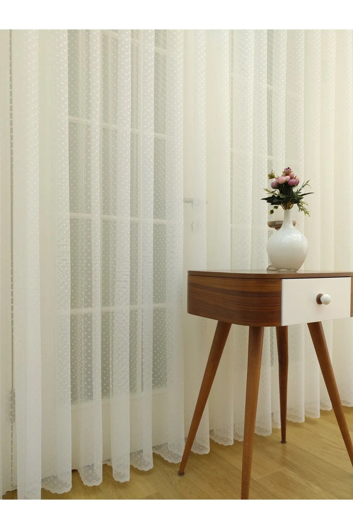 Loolpi Home Puantiyeli Tül Perde