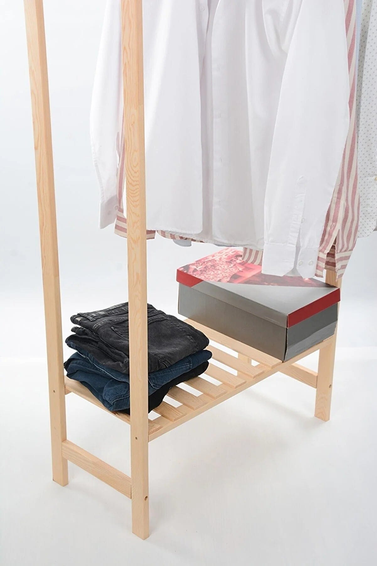 Loolpi Home Dolap Tek Raflı Tek Askılı Çok Amaçlı Elbise Dolap Ve Aksesuar