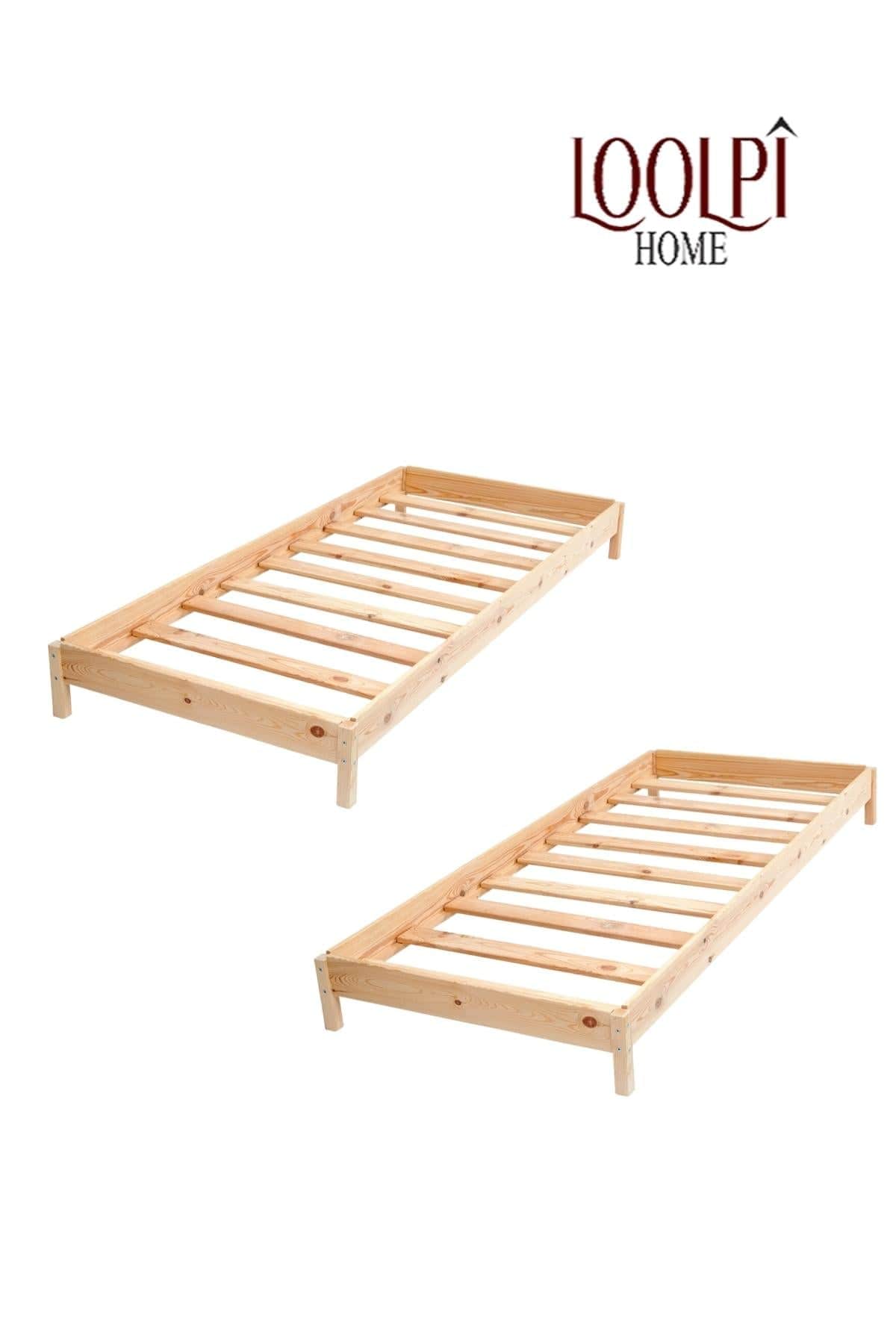 Loolpi Home Bebek Karyolaları ve Küçük Çocuk Yatakları Yavru Yataklı Montessori Karyola Doğal Ahşap