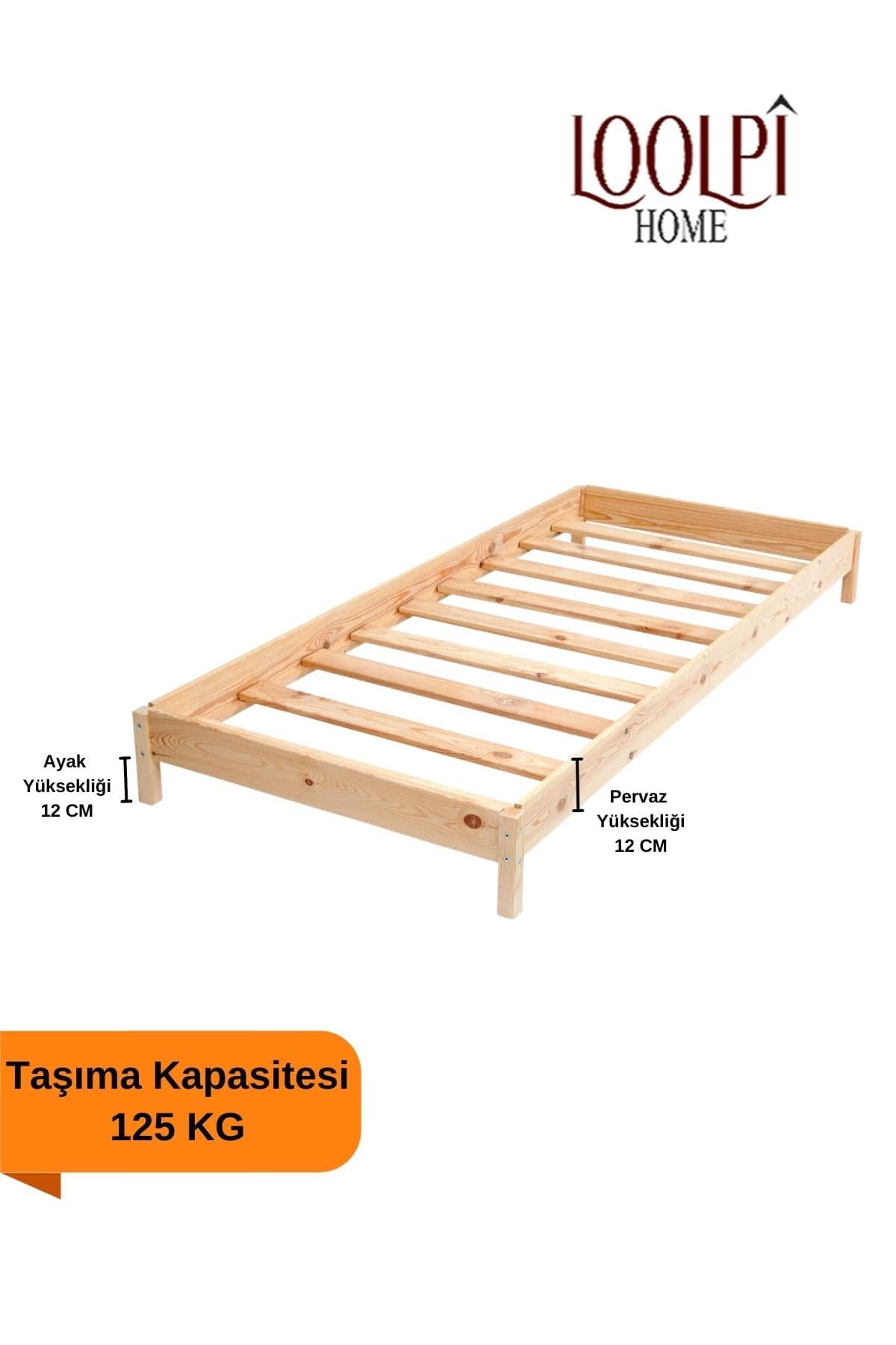 Loolpi Home Bebek Karyolaları ve Küçük Çocuk Yatakları Yavru Yataklı Montessori Karyola Doğal Ahşap