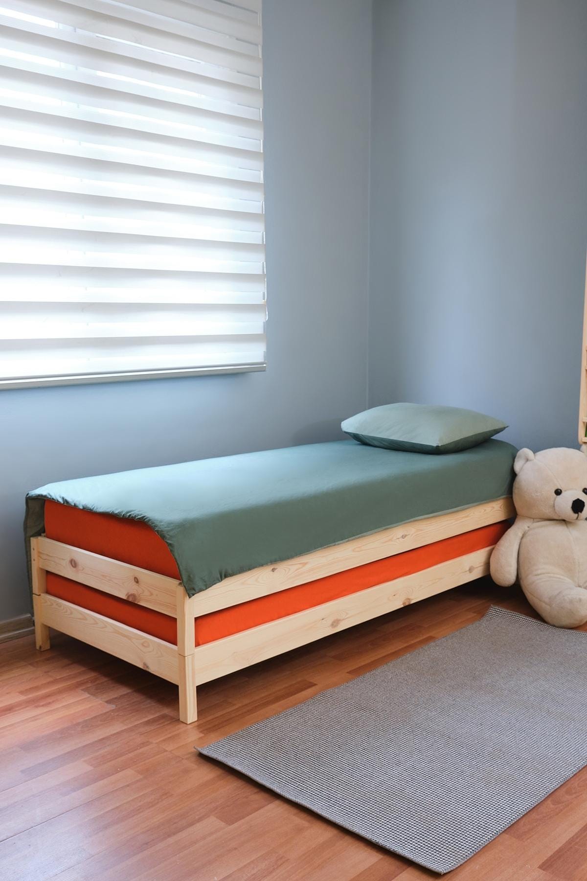 Loolpi Home Bebek Karyolaları ve Küçük Çocuk Yatakları Yavru Yataklı Montessori Karyola Doğal Ahşap