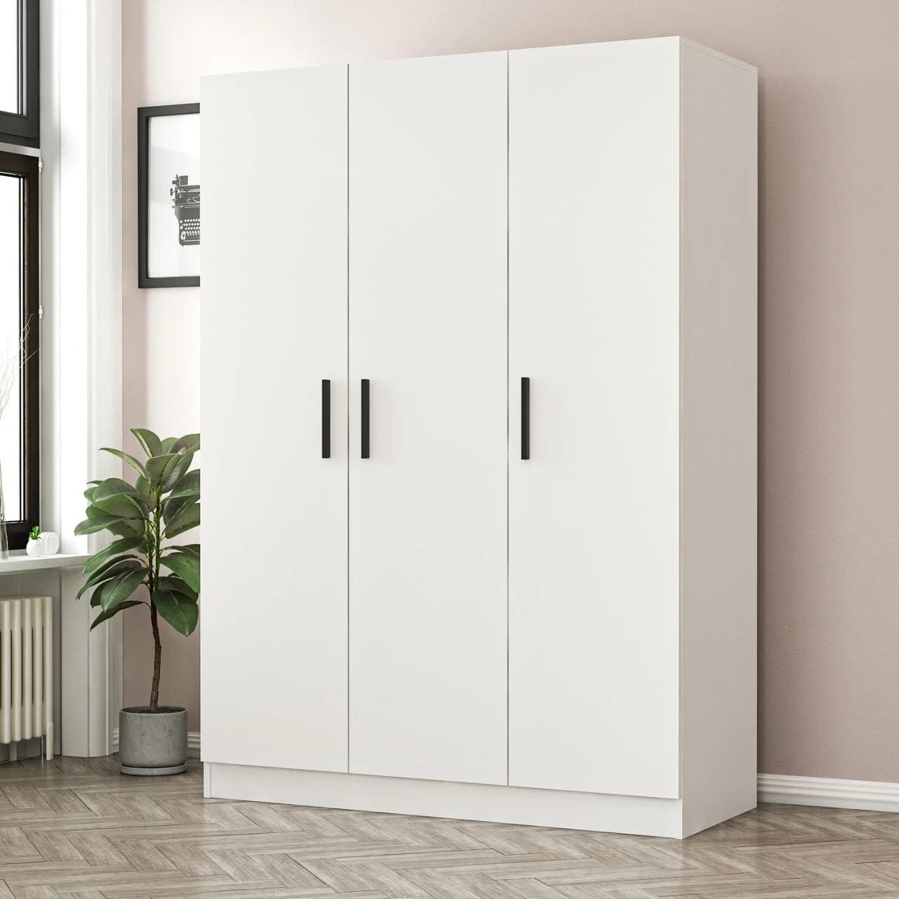 Loolpi Home MDF dolap 3 Kapaklı Zincir Dolap - Gardrop