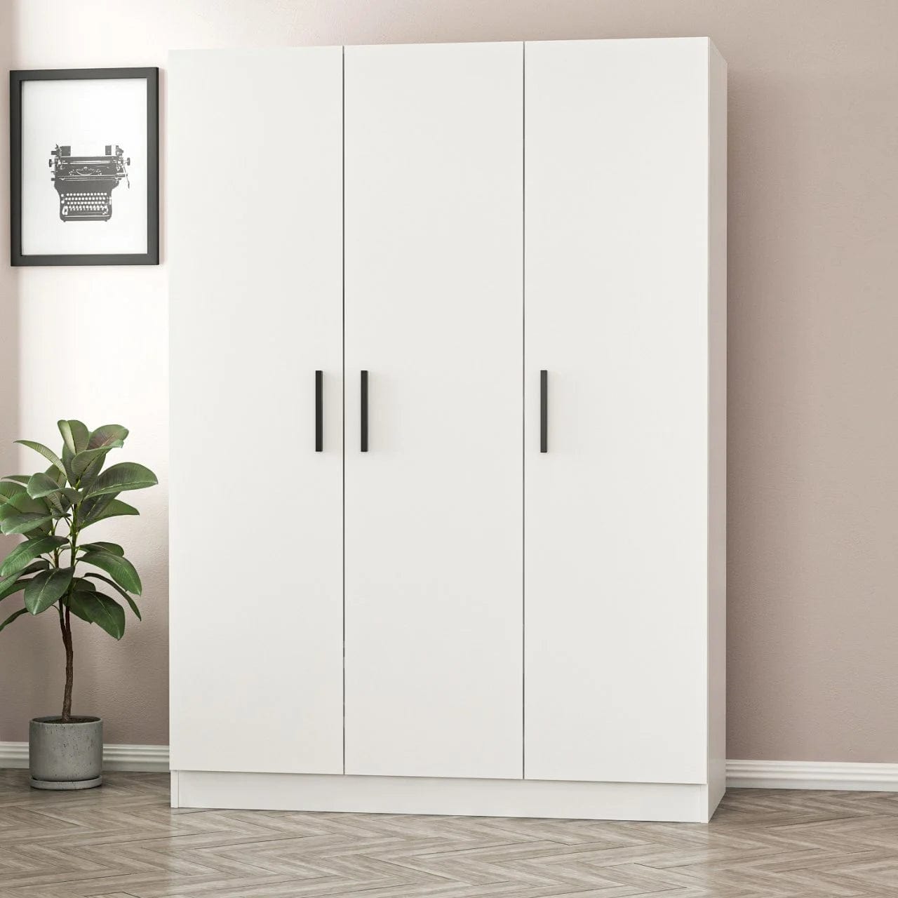 Loolpi Home MDF dolap 3 Kapaklı Zincir Dolap - Gardrop