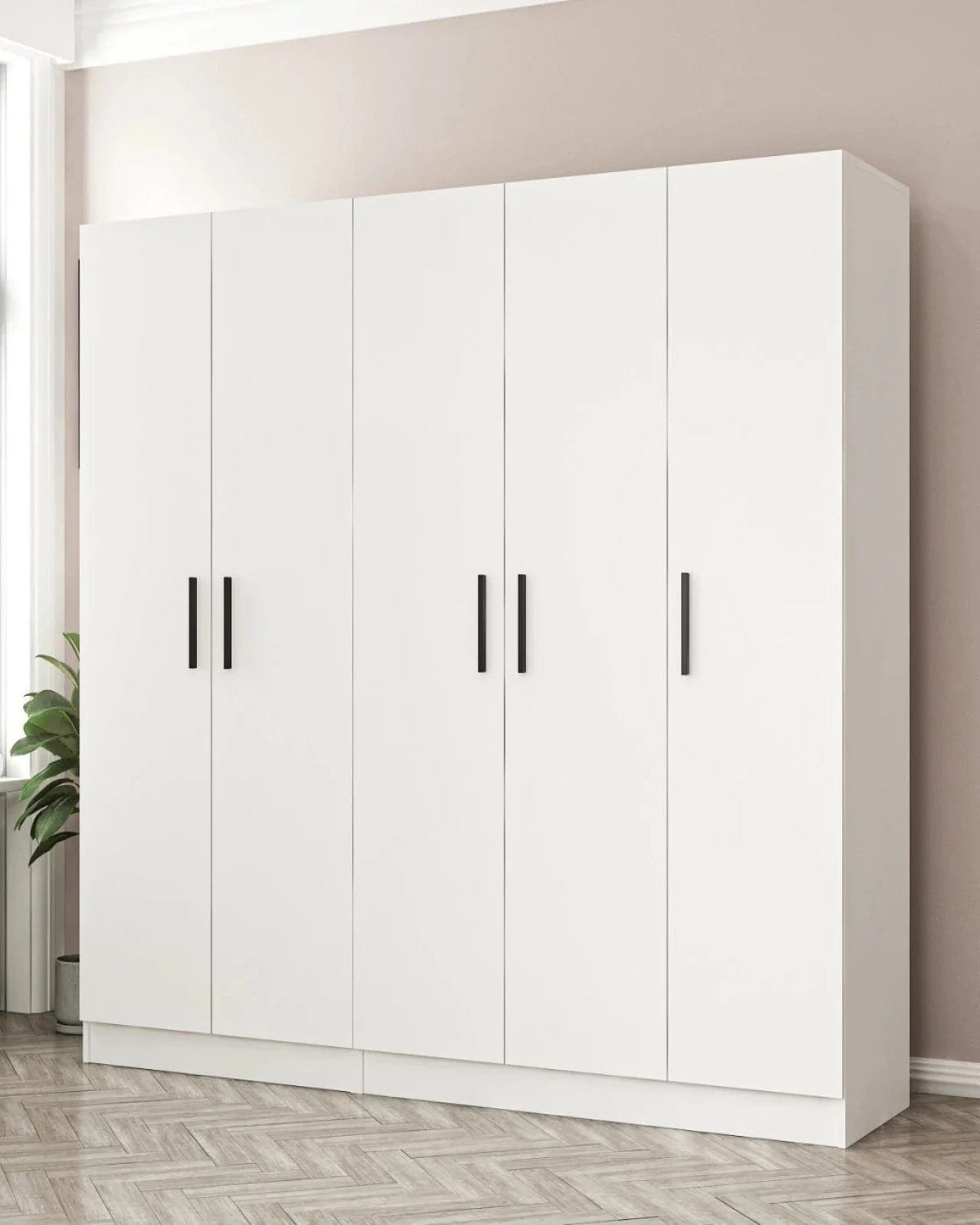 Loolpi Home MDF dolap 5 Kapaklı Zincir Dolap - Gardrop