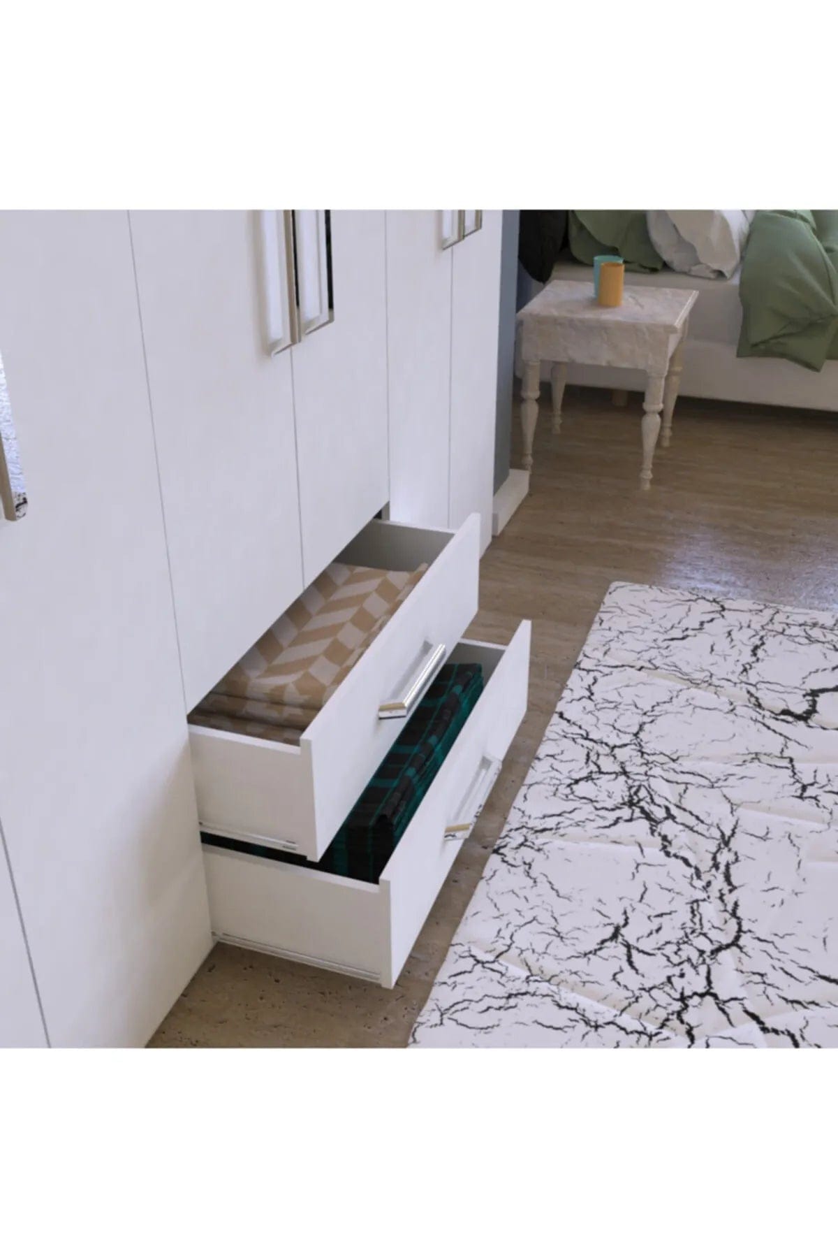 Loolpi Home Dolap 6 Kapaklı 2 Çekmeceli Zincir Dolap