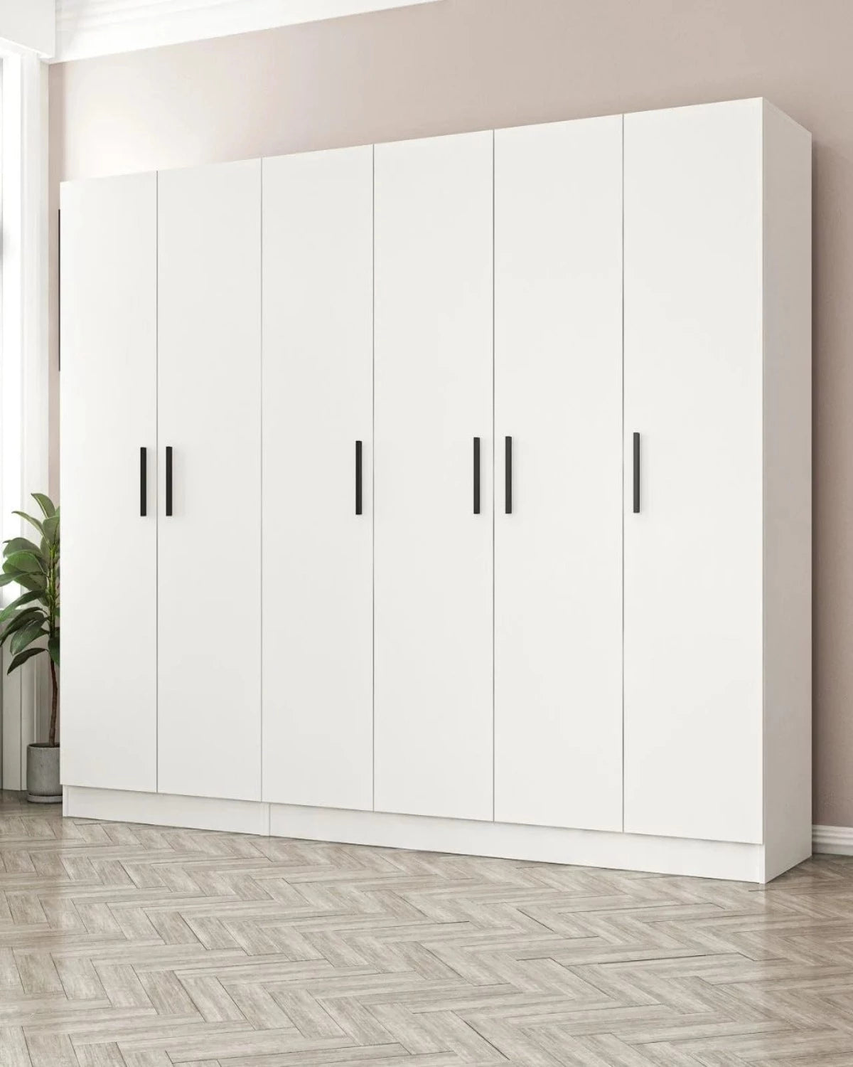 Loolpi Home MDF dolap 6 Kapaklı Zincir Dolap - Gardrop