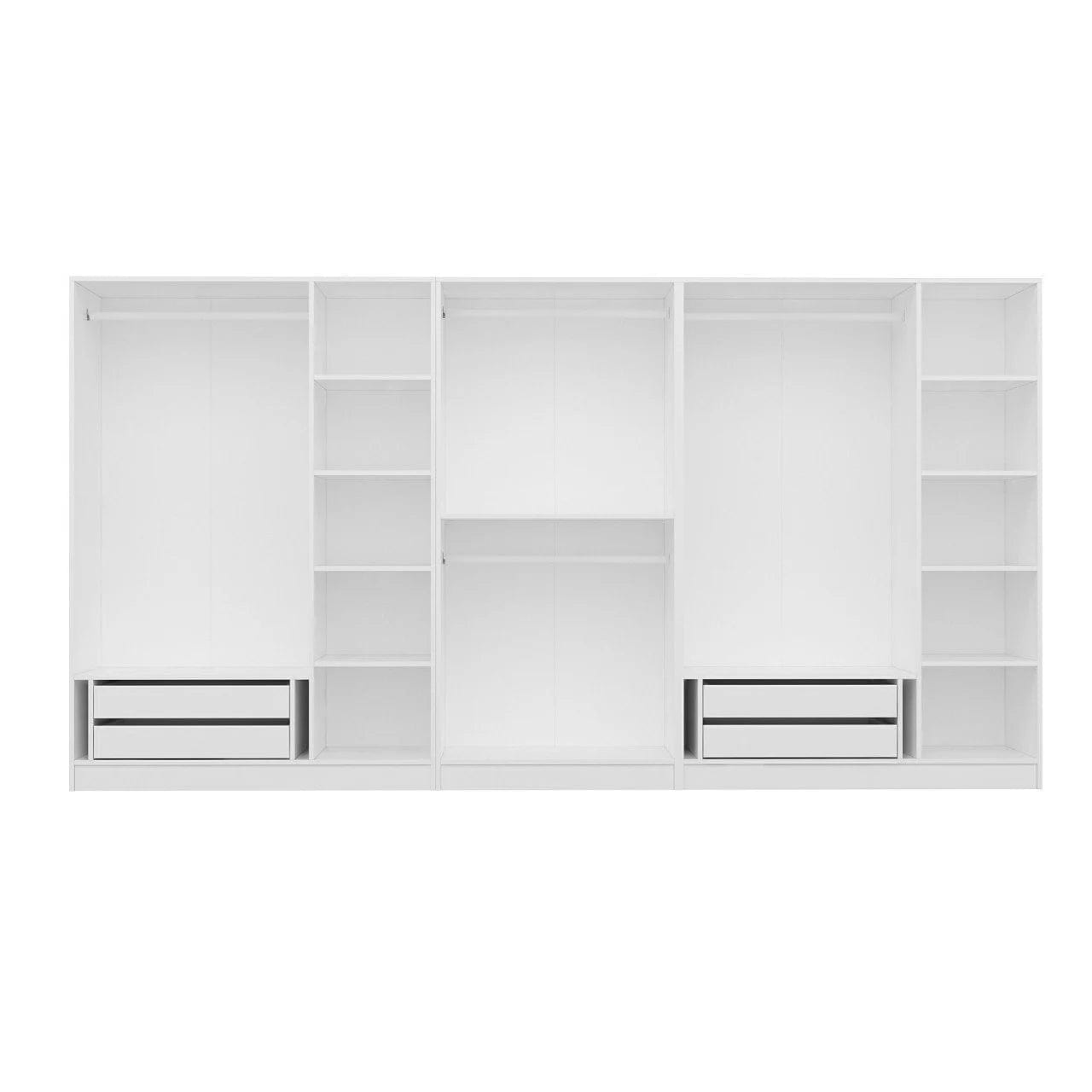Loolpi Home MDF dolap 8 Kapaklı 2 Çekmeceli Zincir Dolap