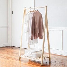 Loolpi Home Dolap Ahşap Askılık Tek Raflı