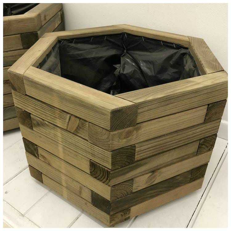 Loolpi Home saksı Ahşap Saksılık Altıgen