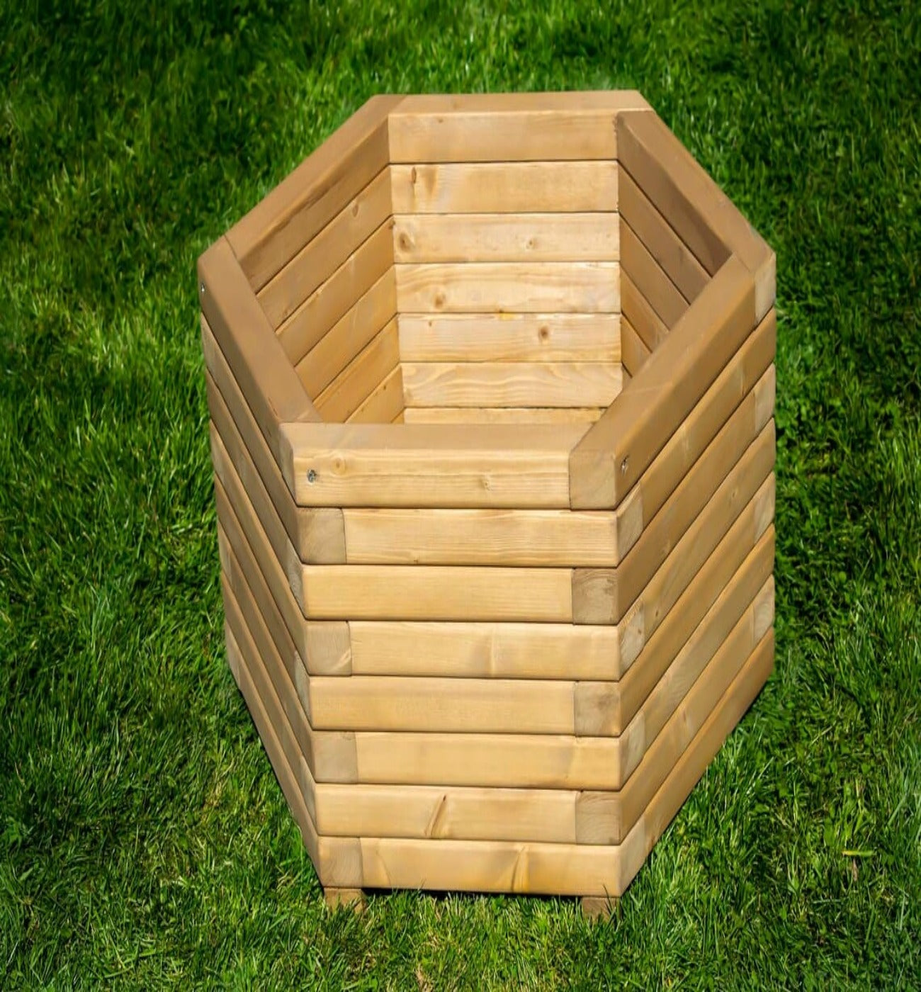 Loolpi Home saksı Ahşap Saksılık Altıgen