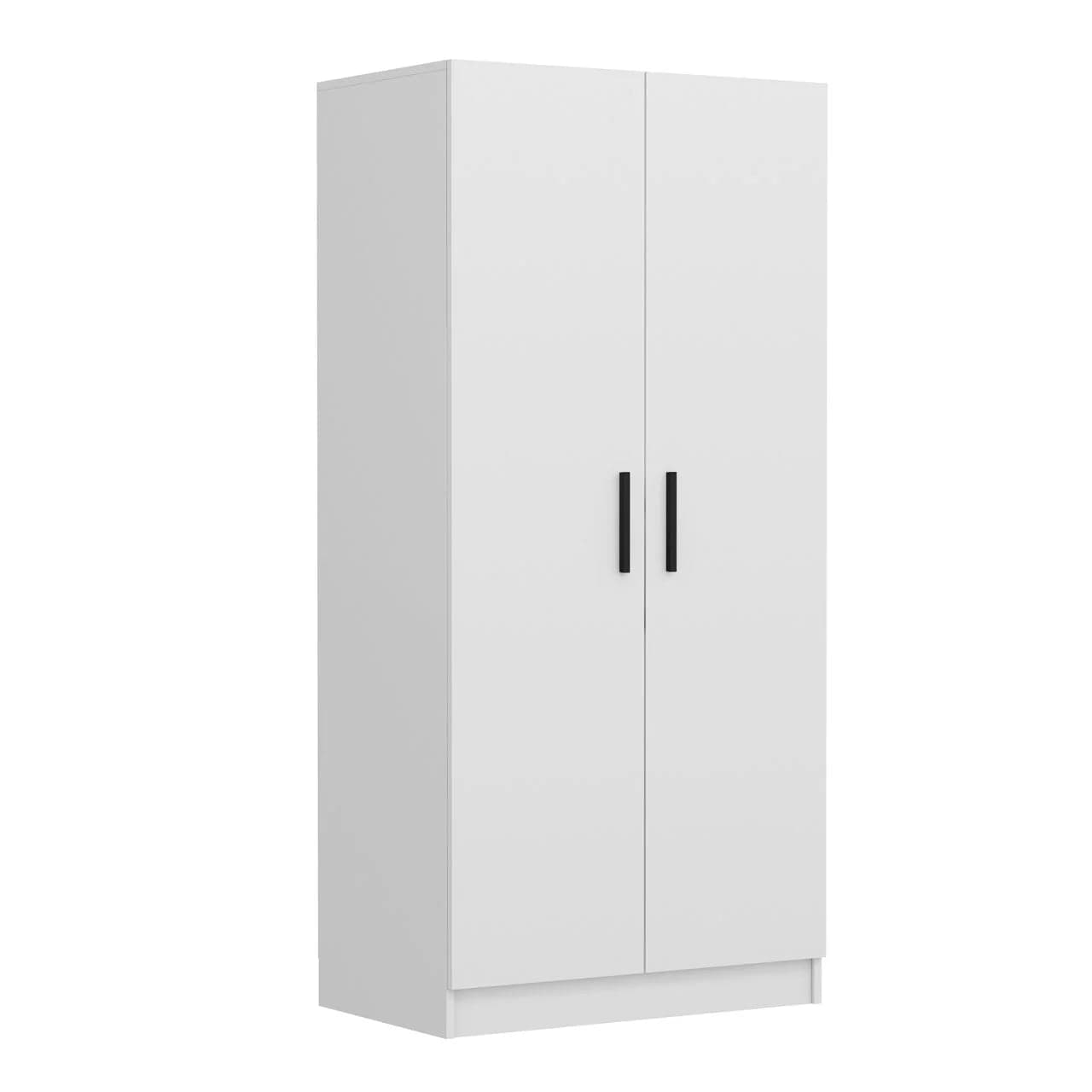 Loolpi Home MDF dolap Çift Kapaklı Zincir Dolap - Gardrop - Beyaz