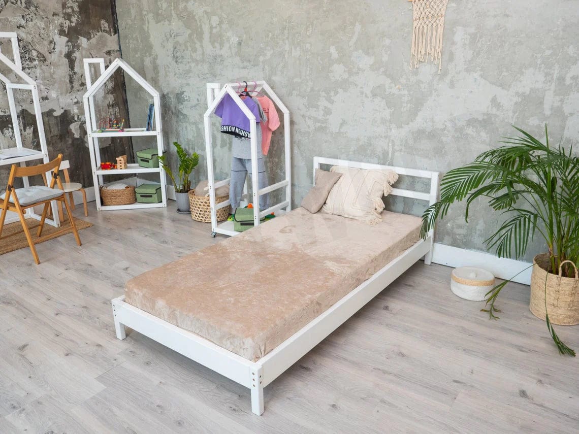 Loolpi Home Bebek Karyolaları ve Küçük Çocuk Yatakları Doğal Ahşap Montessori Çocuk Karyolası