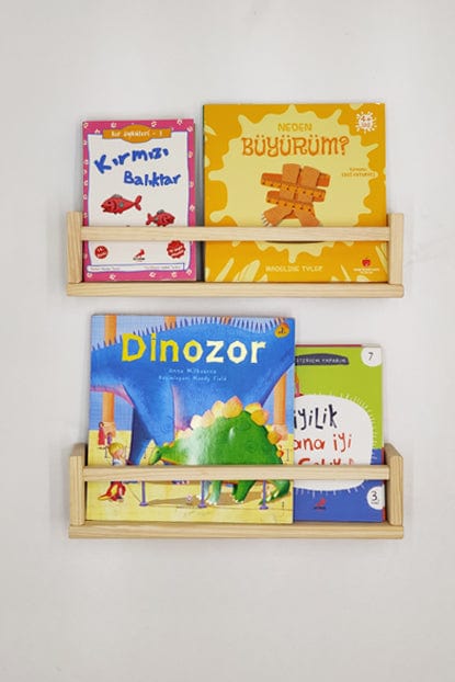Loolpi Home Montessori Raf Doğal Ahşap Montessori Duvar Rafı