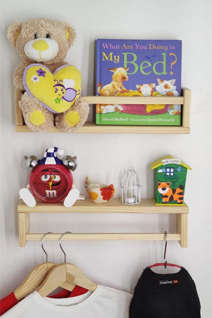 Loolpi Home Montessori Raf Doğal Ahşap Montessori Duvar Rafı