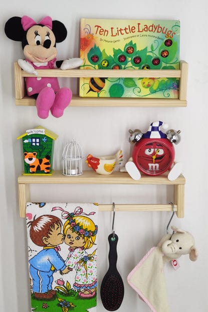 Loolpi Home Montessori Raf Doğal Ahşap Montessori Duvar Rafı