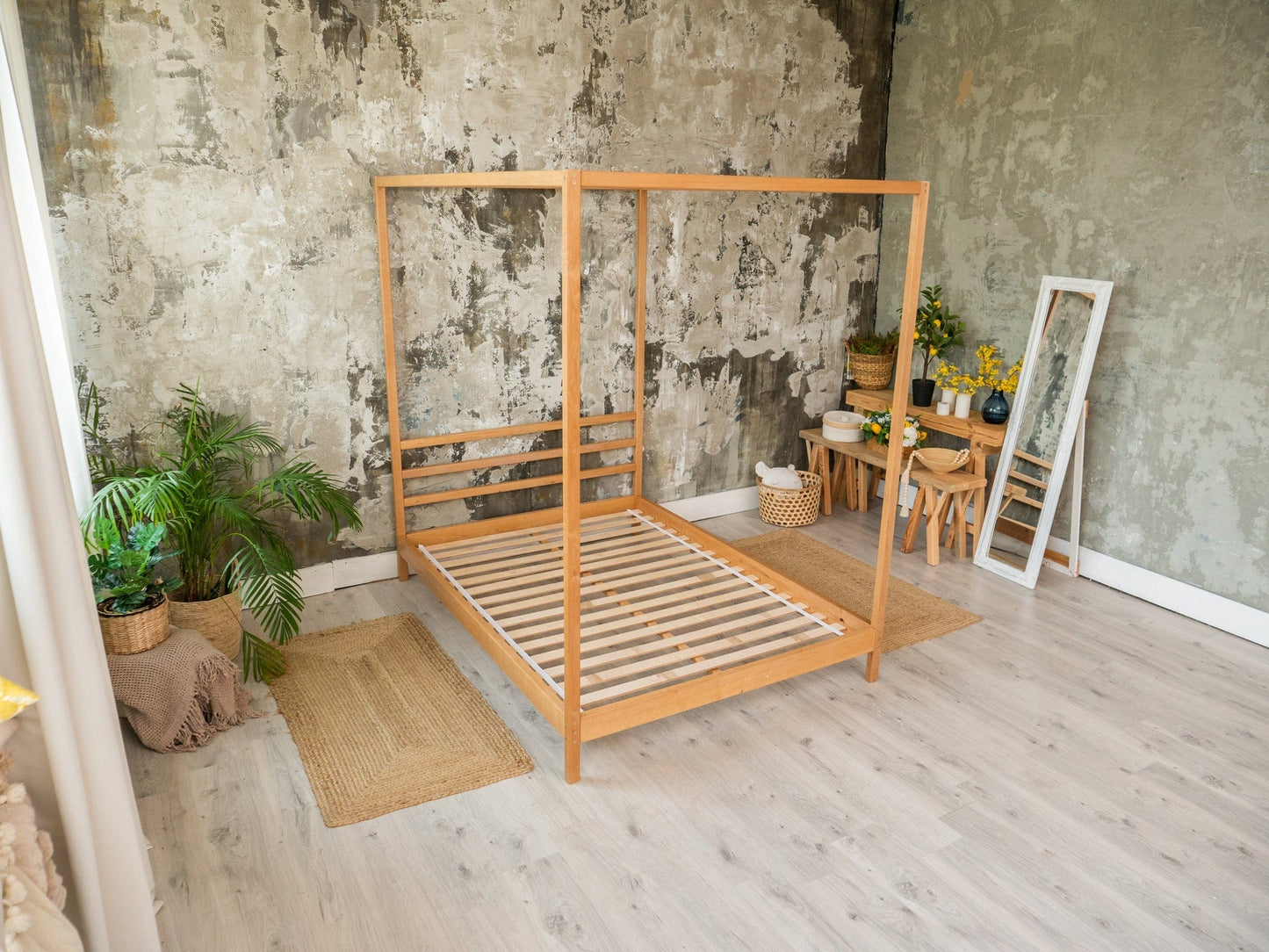 Loolpi Home Bebek ve Küçük Çocuk Mobilya Takımları Doğal Ahşap Montessori Yatak Kutu Model