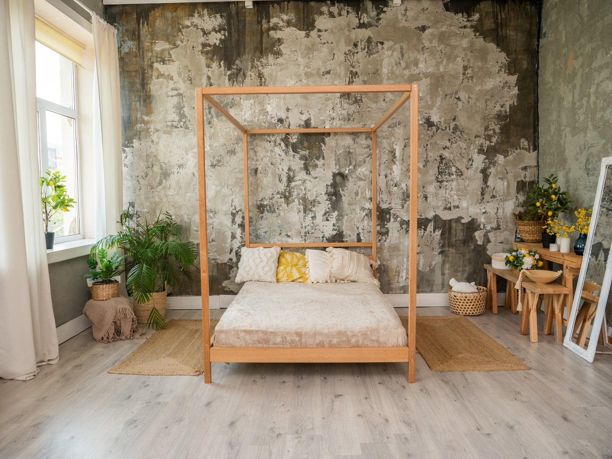 Loolpi Home Bebek ve Küçük Çocuk Mobilya Takımları Doğal Ahşap Montessori Yatak Kutu Model