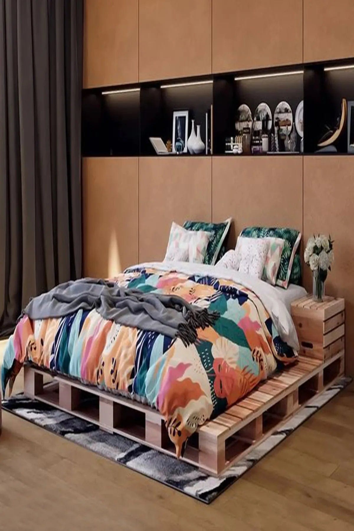 Loolpi Home Kraliçe Palet Karyola