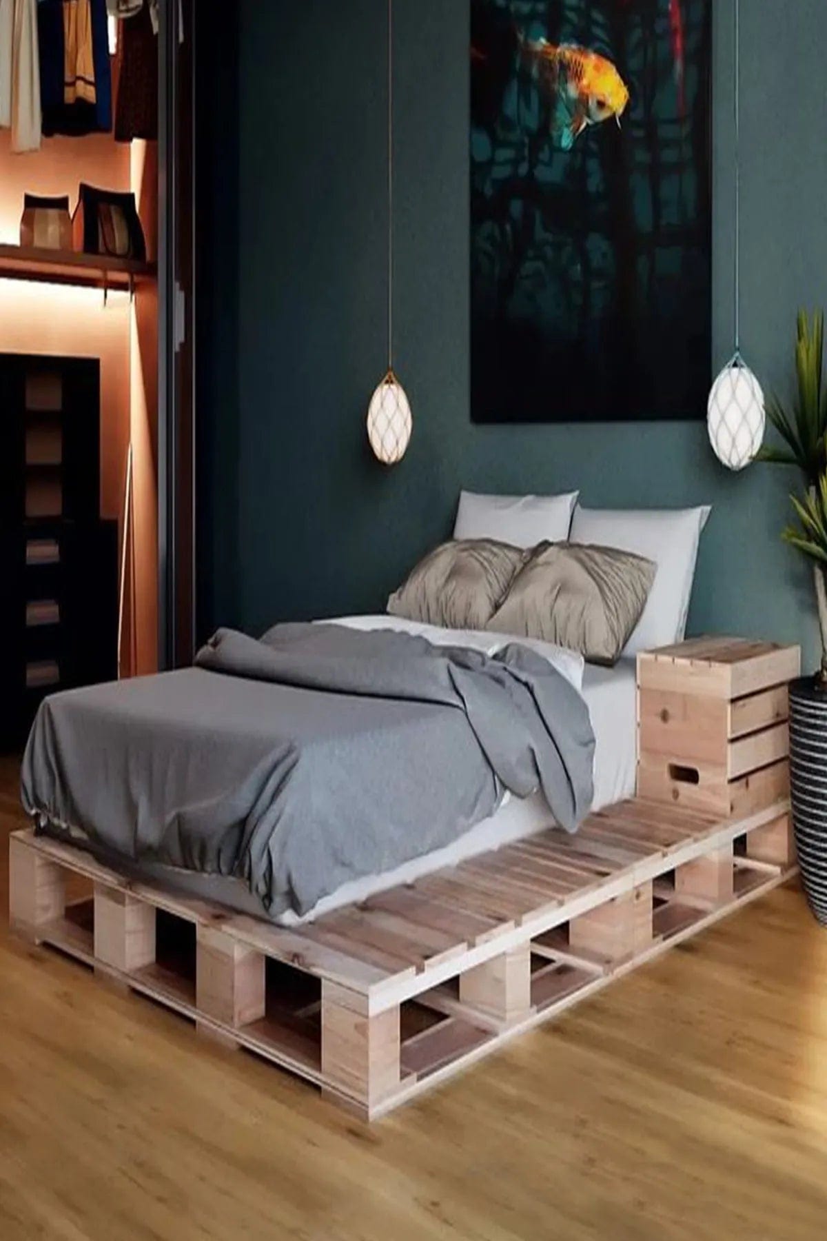 Loolpi Home Kraliçe Palet Karyola