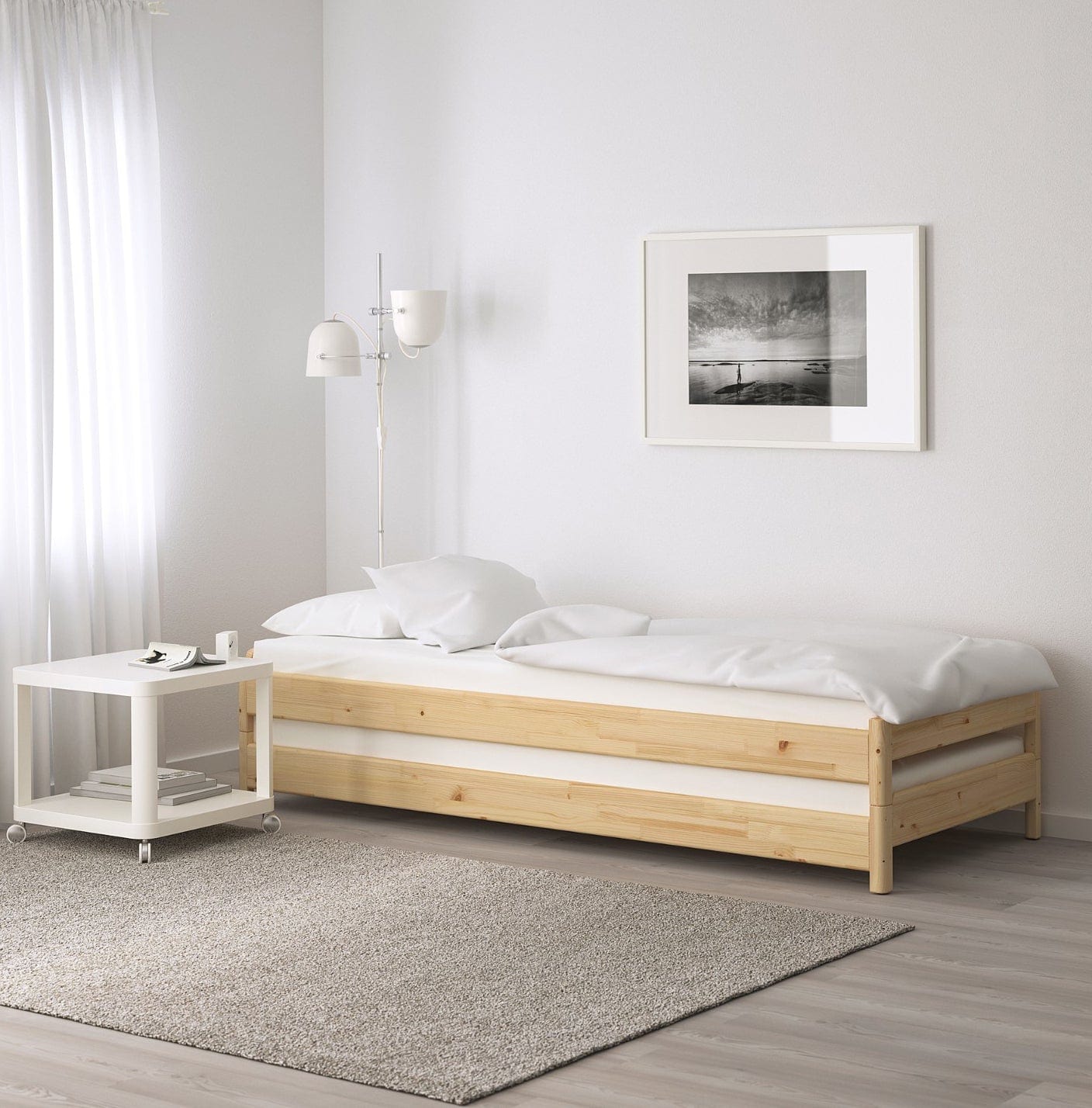 Loolpi Home Yavru Yatak Modüler Sistem Yavrulu Karyola Ve Sedir Koltuk Doğal Ahşap