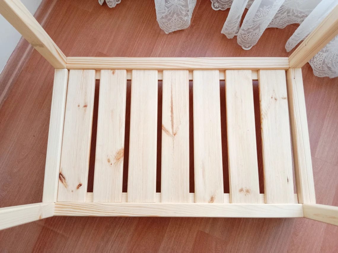 Loolpi Home montessori askılık Montessori Ahşap Elbise Askılığı Tek Raflı