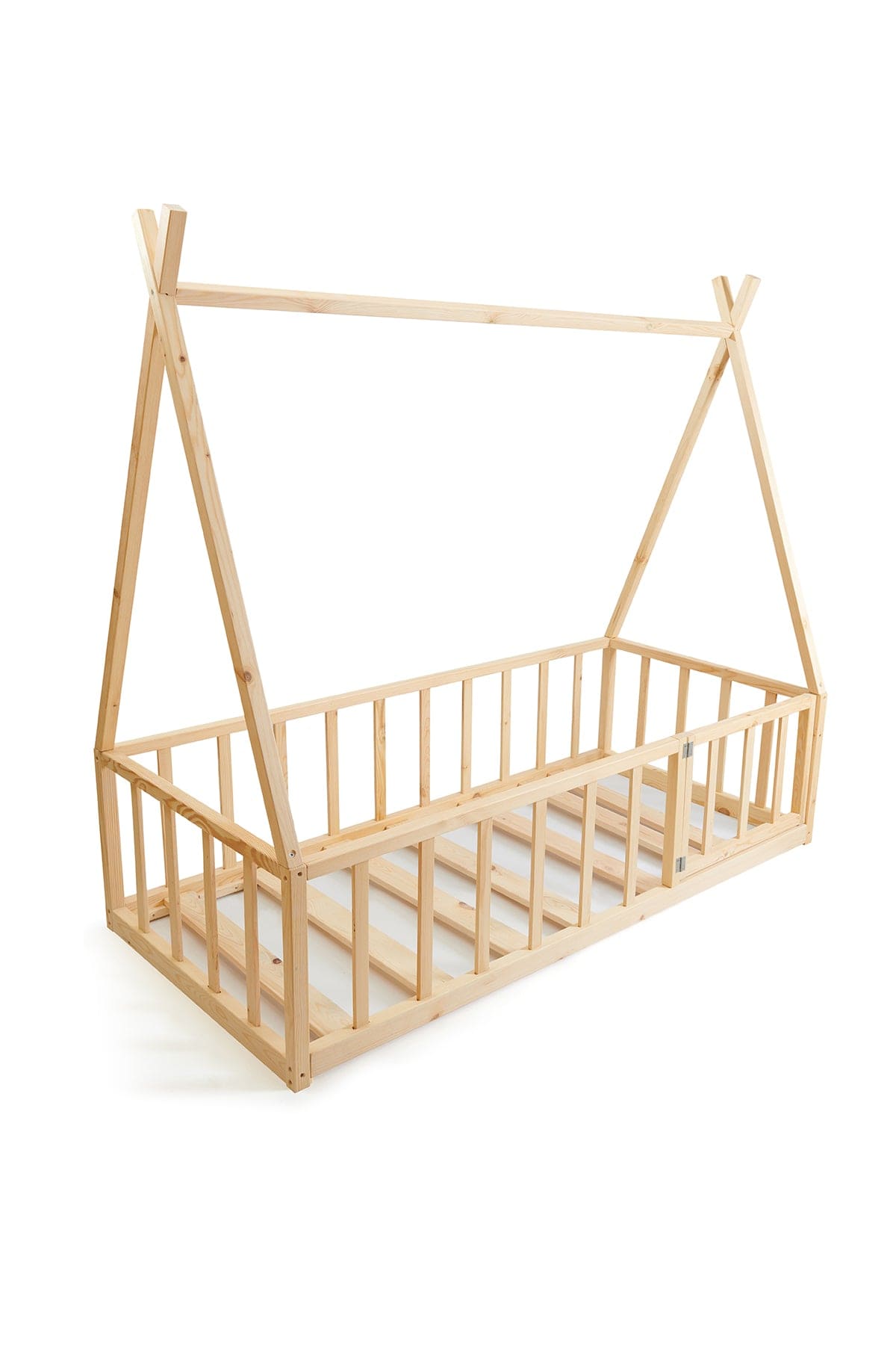 Loolpi Home Montessori Karyola Montessori Bebek ve Çocuk Karyolası Doğal Ahşap Yatak Unisex