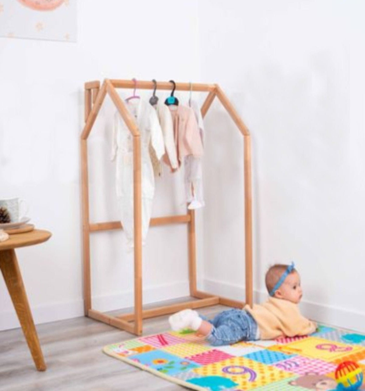 Loolpi Home AHŞAP Montessori Çocuk Askılığı