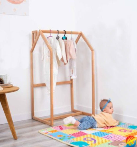 Loolpi Home AHŞAP Montessori Çocuk Askılığı