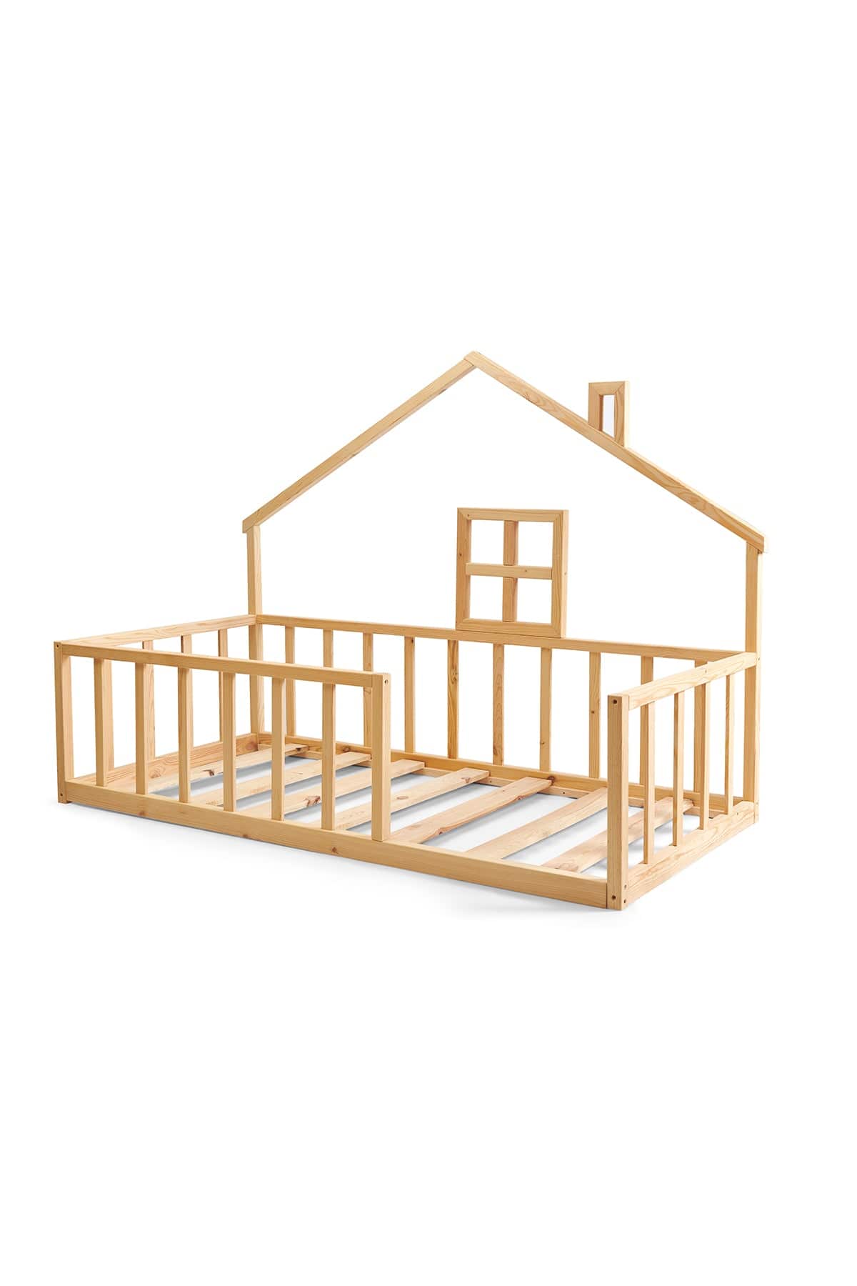 Loolpi Home Bebek Karyolaları ve Küçük Çocuk Yatakları Montessori Yan Çatılı Çocuk karyolası