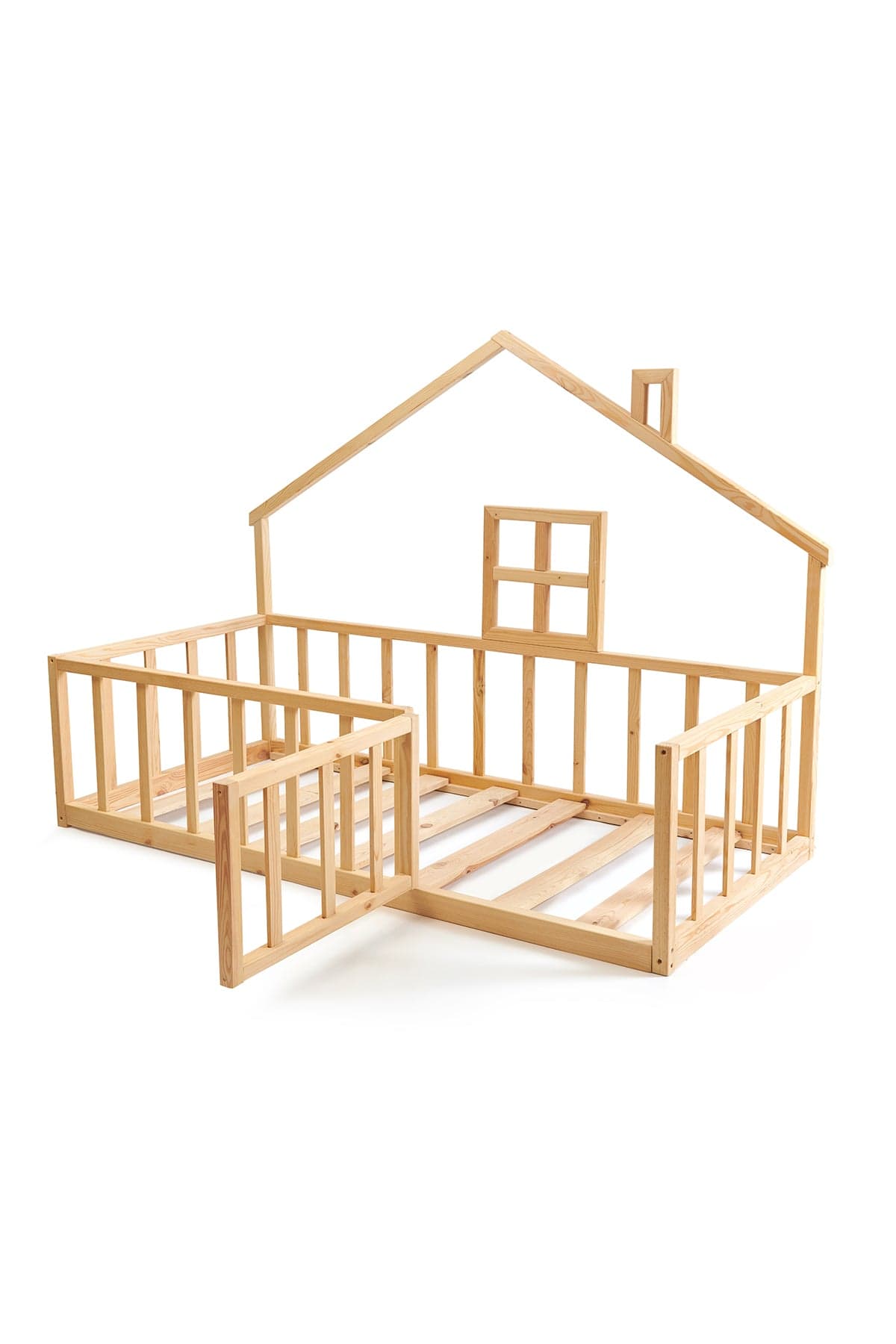 Loolpi Home Bebek Karyolaları ve Küçük Çocuk Yatakları Montessori Yan Çatılı Çocuk karyolası