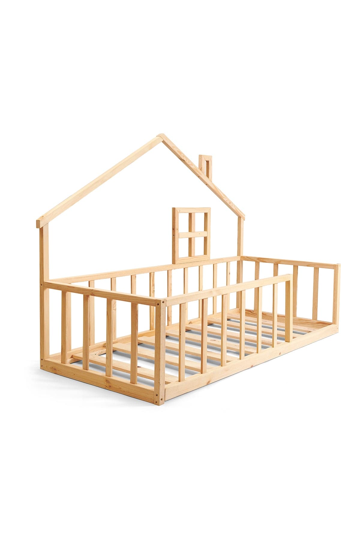 Loolpi Home Bebek Karyolaları ve Küçük Çocuk Yatakları Montessori Yan Çatılı Çocuk karyolası