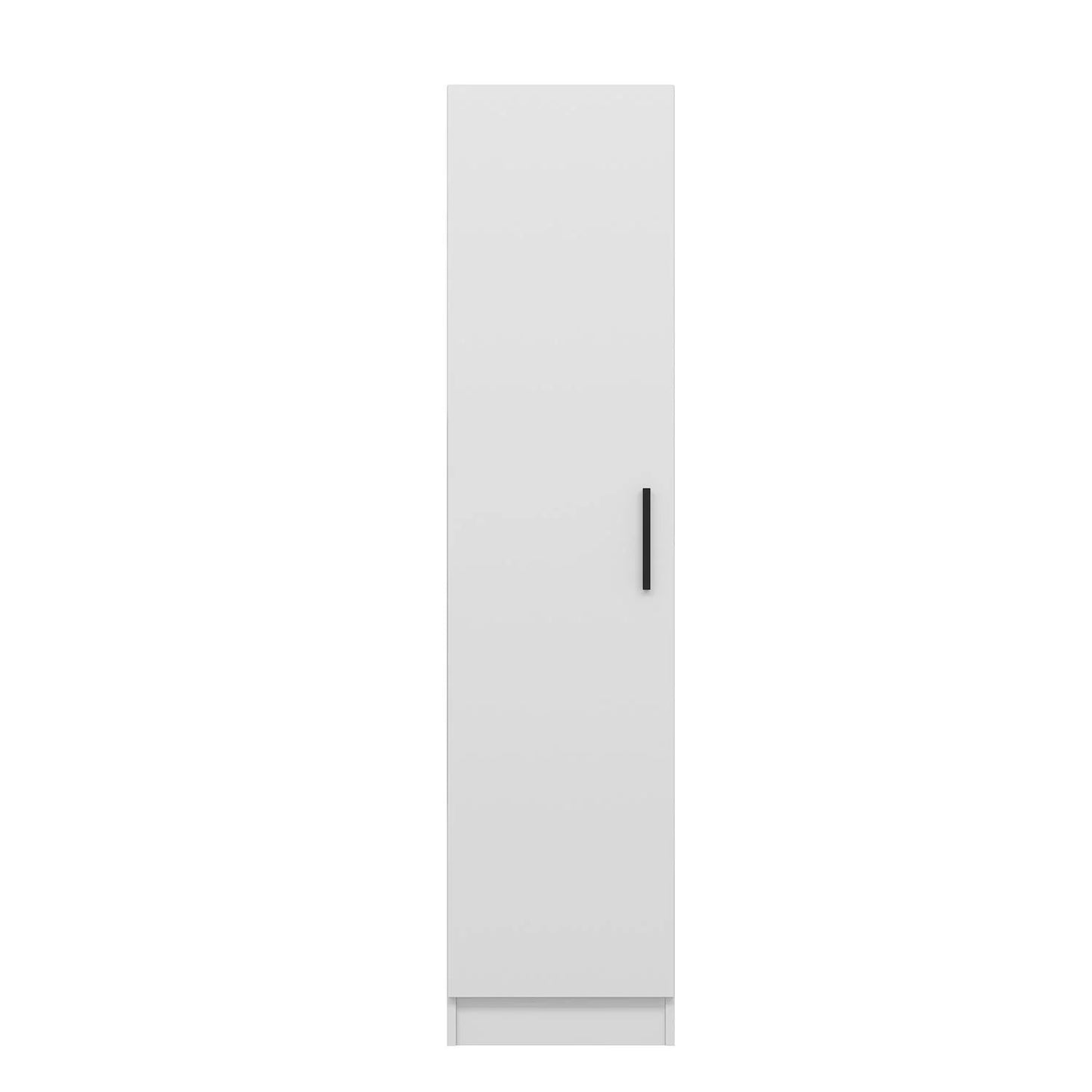 Loolpi Home Dolap Tek Kapaklı Full Raflı Dolap - Beyaz 190CM