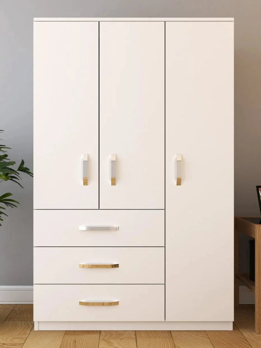 Loolpi Home MDF dolap Üç Kapaklı Üç Çekmeceli Zincir Dolap