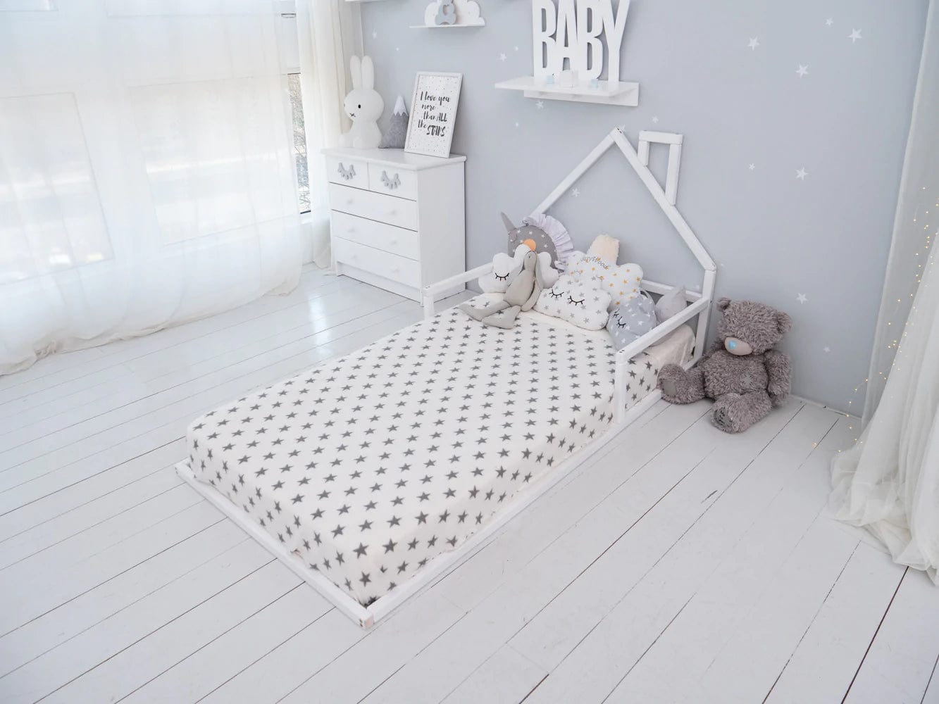 Loolpi Home Bebek Karyolası ve Küçük Çocuk Yatağı Aksesuarları Unisex Montessori Bebek Ve Çocuk Karyolası Doğal Ahşap Yatak