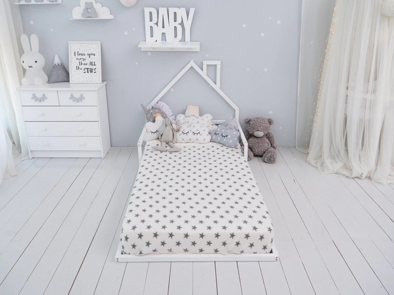 Loolpi Home Bebek Karyolası ve Küçük Çocuk Yatağı Aksesuarları Unisex Montessori Bebek Ve Çocuk Karyolası Doğal Ahşap Yatak