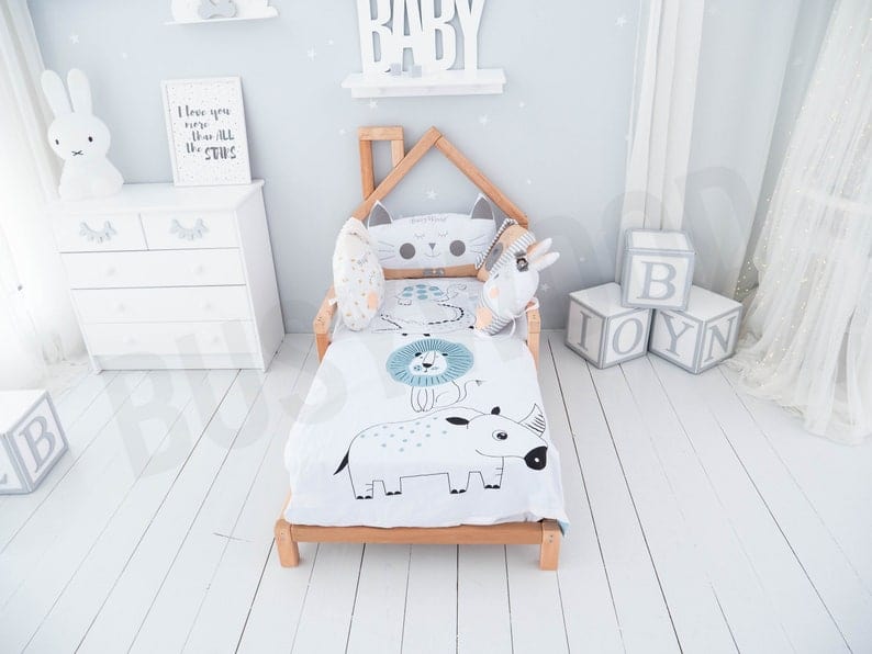 Loolpi Home Bebek Karyolası ve Küçük Çocuk Yatağı Aksesuarları Unisex Montessori Bebek Ve Çocuk Karyolası Doğal Ahşap Yatak