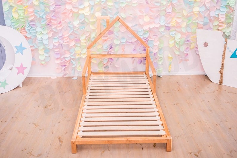 Loolpi Home Bebek Karyolası ve Küçük Çocuk Yatağı Aksesuarları Unisex Montessori Bebek Ve Çocuk Karyolası Doğal Ahşap Yatak