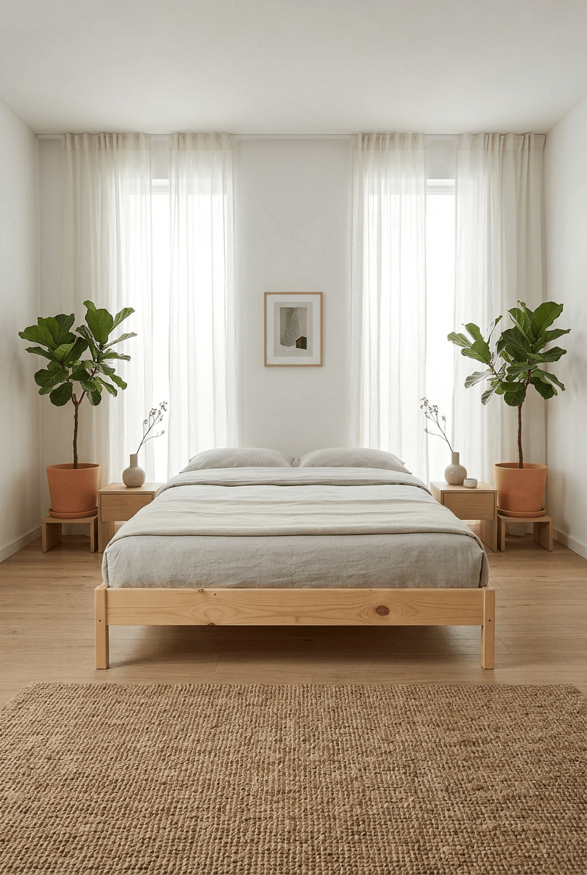 Loolpi Home Doğal Ahşap Karyola Doğal Ahşap Karyola