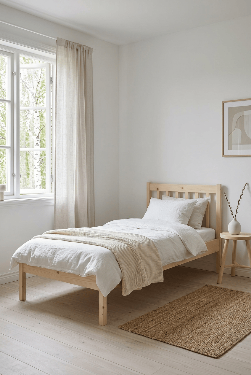 Loolpi Home Palet Karyola Palet Yatak Doğal Ahşap Başlıklı Karyola
