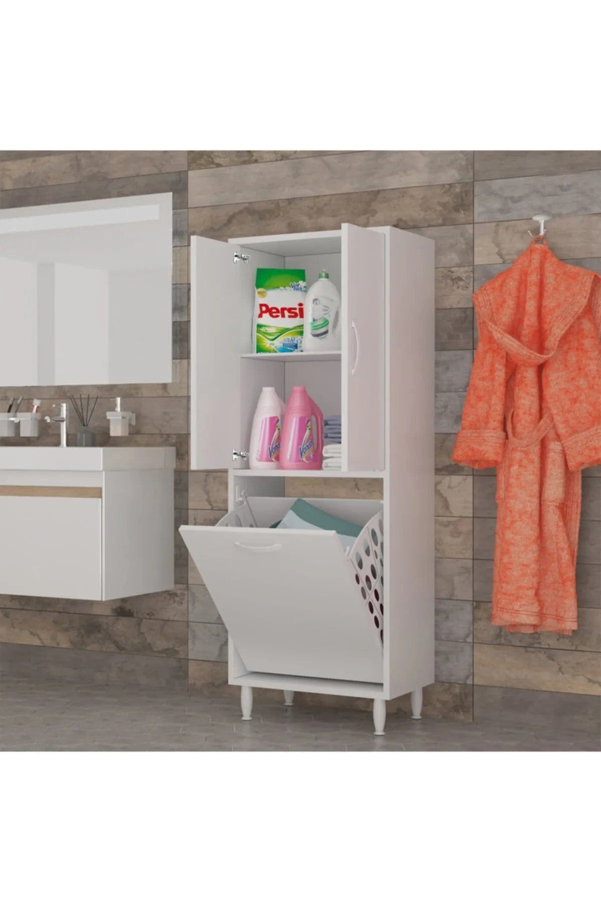 Loolpi Home banyo dolabı 3 Kapaklı Banyo Dolabı