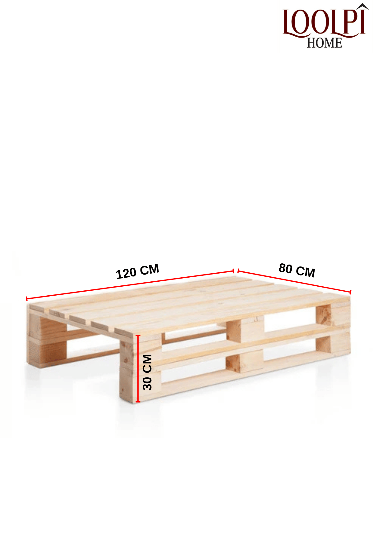 Loolpi Home Oturma Grubu Ahşap Palet Koltuk 80x120 Cm